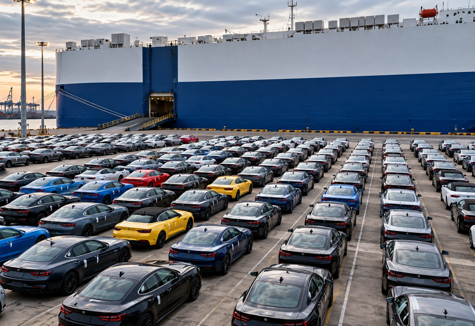 Vehículos preparados para exportación internacional
