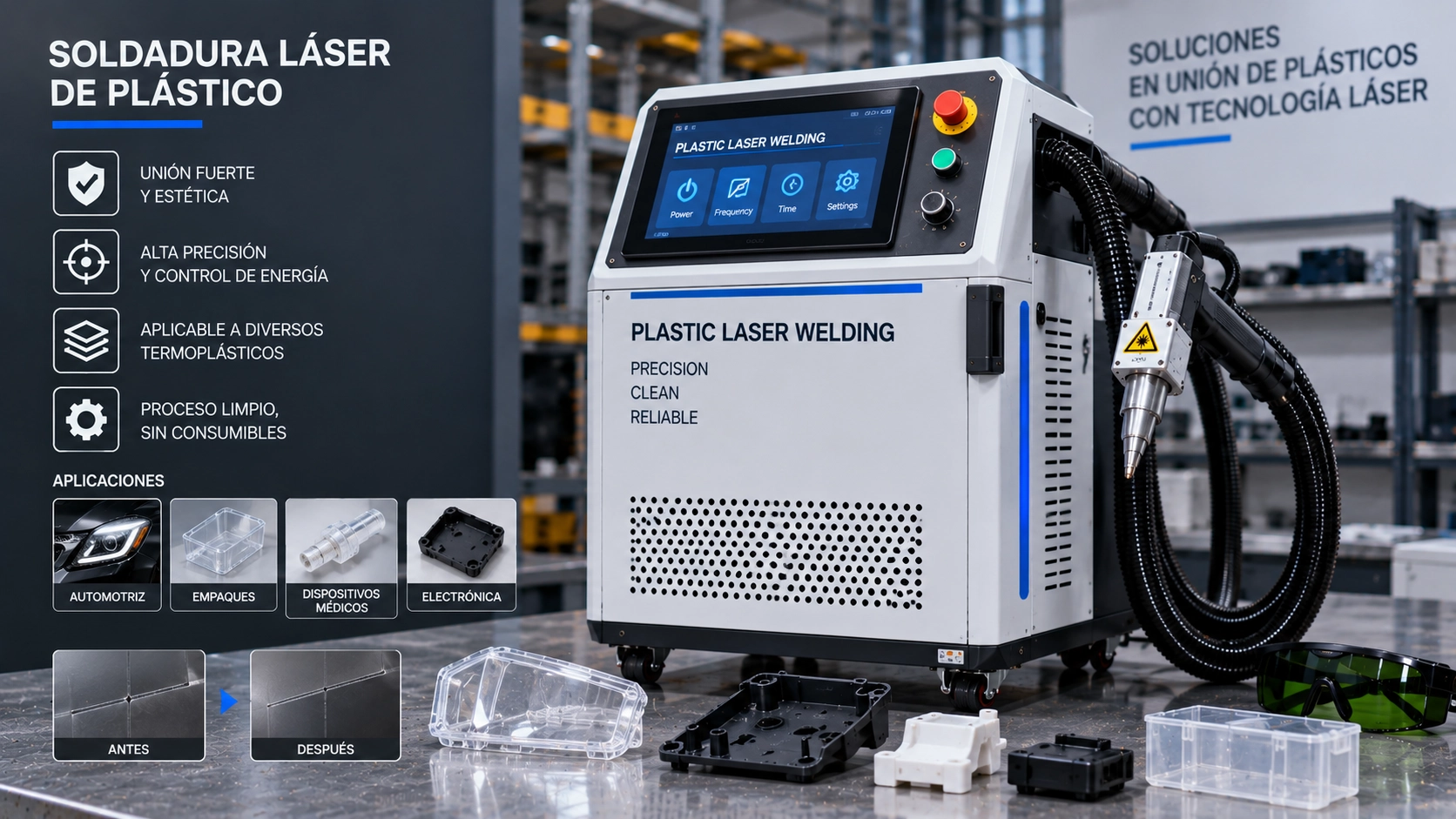 Máquina de soldadura láser para plástico
